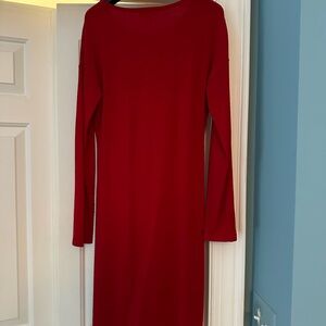 Gorgeous red wool dress from Garnet Hill.